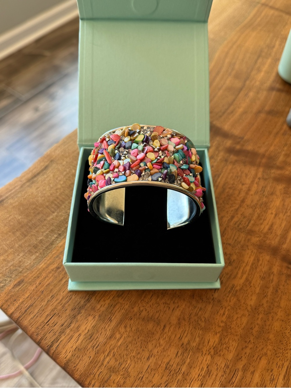 Colorful Beaded Statement Cuff Bracelet